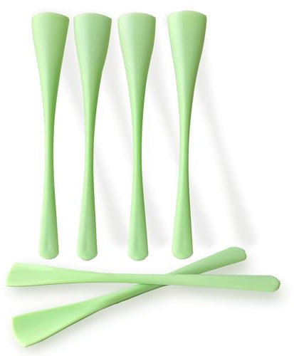 Bellefino Green Plastic Ice Cream Spoons | 100-Pack | 5-Inch | Eco-Friendly & Reusable | Ideal for Outdoor Events, Picnics, Garden Parties