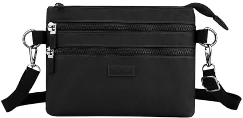 FAVORTALK Umhängetasche Damen Mittelgroß Nylon Kleine Handtasche Reißverschluss Crossbody Bag Handytasche zum Umhängen,B02710