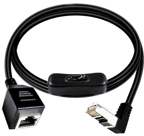 SHANFEILU Cavo di estensione RJ45 CAT6e Ethernet maschio a femmina cavo Down3.3Ft