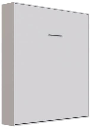 SMARTBett Schrankbett M1(40 cm Tiefe) 140x200 Vertikal Perlgrau