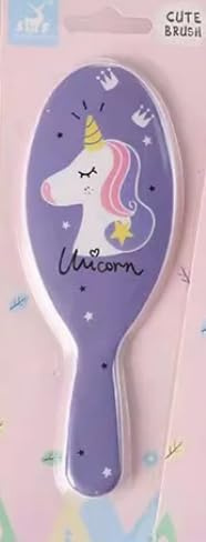 Spazzola per Capelli Unicorno, Rosa, con Design Magico per Bambini (Viola)