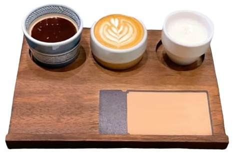 Bandeja de Alimentos de Madera - Tabla para Aperitivos Estilo Retro | Plato Retro con Divisiones para Bebidas, Desayuno Almuerzo Cena Fiesta Aperitivos