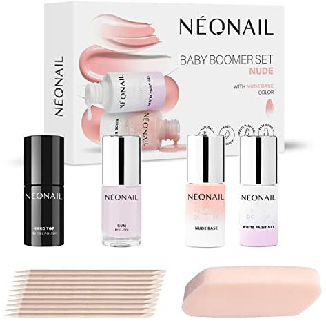 NÉONAIL BABY BOOMER Set NUDE - Top - UV Nagellack - Sets - Nagelset - Farben - Base - Nägel Set - Nails - Set - UV Lack - Babyboomer - Maniküre - Nude - Hard Top - UV LED