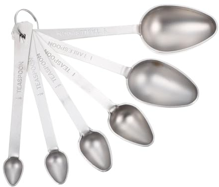 Hemobllo Cucharas Medidoras de Acero Inoxidable para Leche y Café Herramientas de Cocina Multipropósito con Acabado Pulido Fáciles de Limpiar y Aptas para Lavavajillas Diseño Compacto para