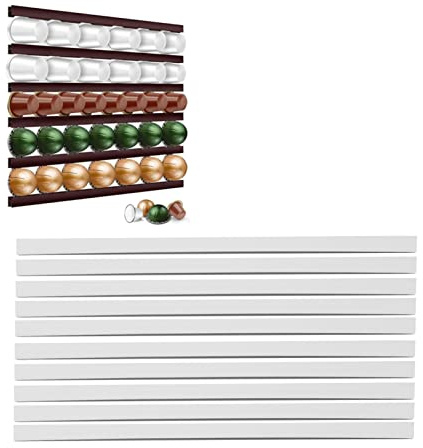 Segutage Support de Capsules 54/72 Capacité Organisateur (Blanc) | Rangement de Café DIY, Adhésif Support de Organiser, pour Petites Cuisines Organiser