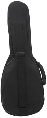 Ukulelentasche 21 Zoll mit Griff und Schultergurten für Kleine Gitarre | Oxford Cloth, Ergonomisches Design, mit Seitengurten und Großer Außentasche, Schwarz