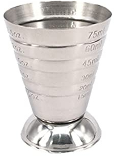 Misurino da cocktail in acciaio inossidabile con misurino da 75 ml e 2, 5 once, mini bicchierino per caffè espresso liquido, 1 pezzo