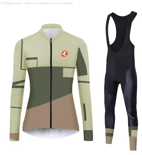 UGLY FROG Fahrradbekleidung Set Langarmtrikot Hose Atmungsaktiv Schnell Trocken Frauen Langarm Radfahren Jersey Set Mountain Biking Anzug Kleidung Riemen Hosen