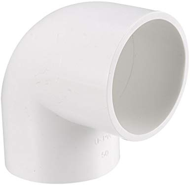 sourcing map 5 Stück 50mm 90 Grad Pvc Rohrverbinder Winkel Reduzierverbinder Reduzierstück Rohrverschraubung Rohrkupplung Adapter für Garten Bauernhof Bewässerung Wasserrohr Armaturen Weiß