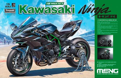 MENG MT-001 1/9 Kawasaki Ninja H2 R Modellbau, Schwarz