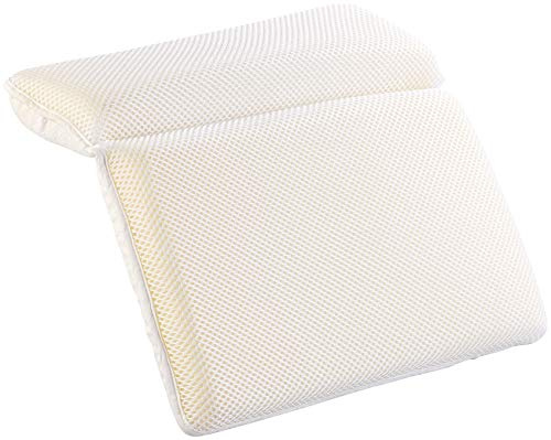 newgen medicals Badewannennackenkissen: Badewannen-Kissen aus Schaumstoff mit atmungsaktivem Bezug (Badewannenkopfkissen, Badewannensitzkissen, Rücken)