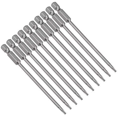 10 cacciaviti Hex Shank T8 Magnetic Security Torx 100 mm lunghezza