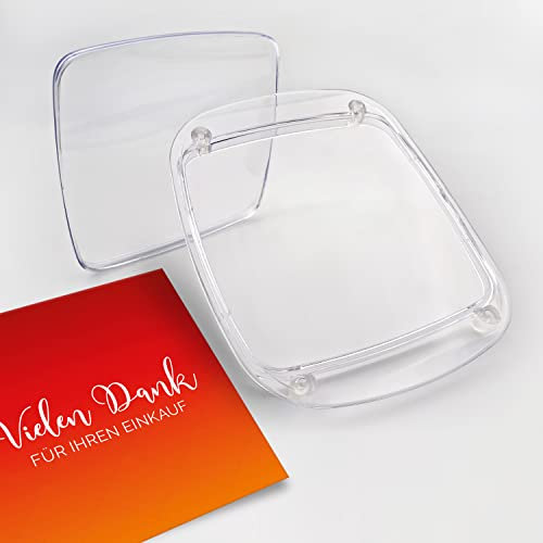 Zahlteller Kassierteller Acryl inkl. 1x Werbeeinleger, ideal für eigene Papiereinleger, individuelle Werbung, transparent, rutschfest