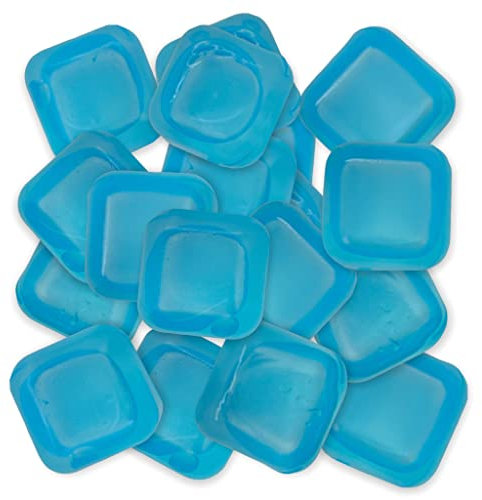 Cubetti di ghiaccio permanenti per raffreddare le bevande. Set di 18 dadi blu.