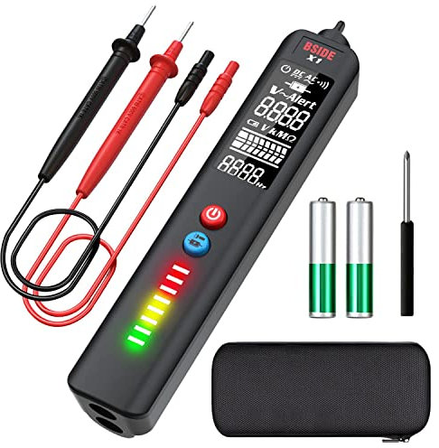 BSIDE EBTN LCD-Spannungsprüfer, 3-zeiliges Display, berührungsloser Wechselspannungsprüfer, einstellbare Empfindlichkeit, Dual-Bereich, 6 V-1000 V/90 V-1000 V, Stromsensor, stromführender Draht-Prüfer
