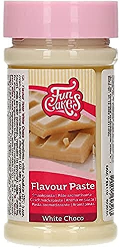 FunCakes Flavour Paste Geschmackspaste, White Chocolate, 100 g | Lebensmittelaroma, guter Geschmack, Perfekt zum Dekorieren von Kuchen, Geeignet für Teig und Füllungen