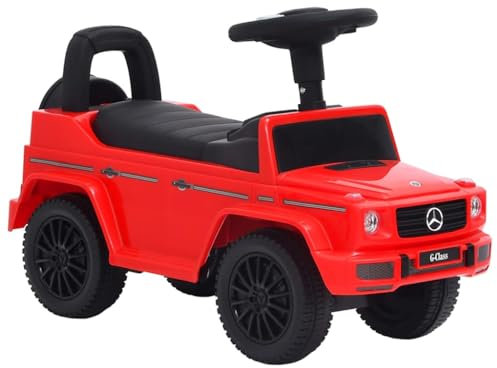 vidaXL Rutschauto mit Autohupe Motorgeräusch Staufach Kinderauto Schiebeauto Rutscher Lauflernhilfe Kinderfahrzeug Kinder Baby Auto Fahrzeug Rot