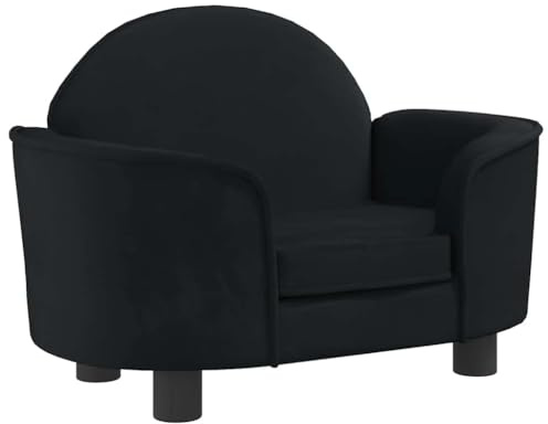 vidaXL Hundebett Schwarz 66x40x45 cm Samt