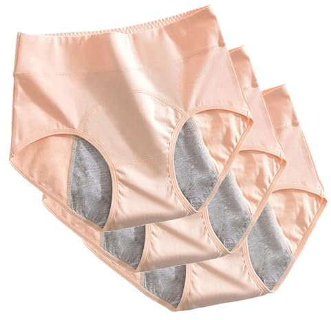 MhaRt Inkontinenzhosen für Damen, Schwarze, waschbare Inkontinenzhosen für Damen, auslaufsichere Hosen, Nicht sichtbare, schützende, auslaufsichere Periodenhöschen, saugfähiger Inkontinenzschutz