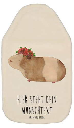 Mr. & Mrs. Panda Wärmflasche personalisiert Meerschweinchen Weisheit - Weiß