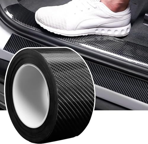 AUSYIWI Car Sill Protectors Strips,7cmx5m Paint Protection Film,Car Door Sill Protector Clear Tape Protective Silicone Boot Bumper