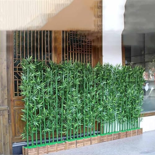 Künstliche Bäume/künstlicher Bambus Künstliche Bambuspflanze für Restaurant-Trennwand, Künstlicher Baum mit 6/ 8/ 14/ 20/ 24 Bambus, Simulation Grünpflanzen mit Stämmen und Blättern(10 Bamboo,3.9ft/1.