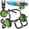 TecTake® Carrello da Trasporto 2 Tavole Surf, Carrello con Ruote Portatutto, Porta Tavola Surf, Carrello Spiaggia Pieghevole, Carrello Mare, Carrello Pieghevole con Ruote - Nero/Verde