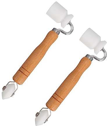 Hoement 2stücke Wandtapeten Nahtroller Aus Holz Mit Glatter Verschleißfester Walzenoberfläche Ergonomischem Griff Geeignet Für Innen Außenecken Bei Renovierungen Und Heimdekoration