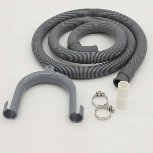 2M Home Drum Washing Machine Drain Pipe Hose Elbow Drain Pipe Extension Kit Washing Machine Accessories-As shown-2M