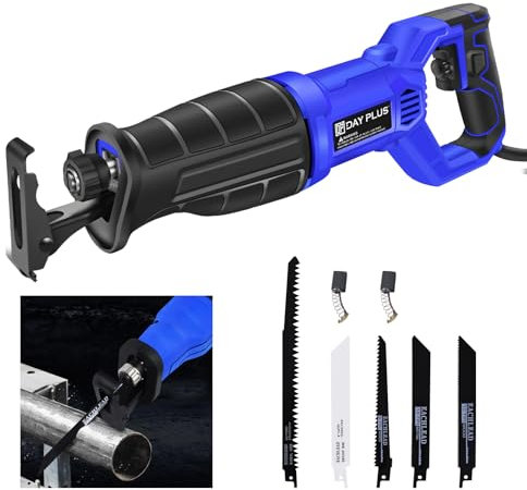 Scie à guichet 900W à vitesse variable pour le bois, le métal et les autres matériaux Scie à main filaire avec 5 lames pour couper le bois d'une épaisseur de 115mm 2800rpm