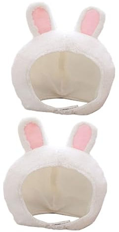 KOMBIUDA 2stücke Flauschige Hasenohren Mütze Aus Kurzem Veloursstoff Warm Und Lustig Für Karneval Halloween Und Cosplay-events Für Erwachsene