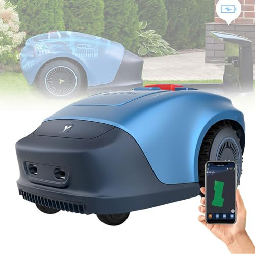 Robot Cortacésped Para Jardines De Hasta 1000m² - Robot Cortacésped Inteligente - (Fácil Instalación, Configurable, Autónomo, Control Remoto Mediante App, Corte Inteligente, Corta Bajo Lluvia)