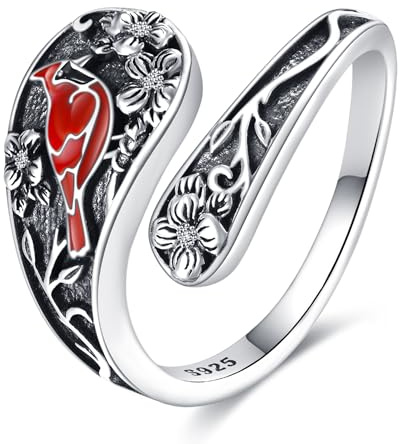 Spoon Rings for Women 925 Sterling Silver Vintage Boho Adjustable Thumb Ring Victorian Jewellery Birthday Gifts for Women Mom Grandma