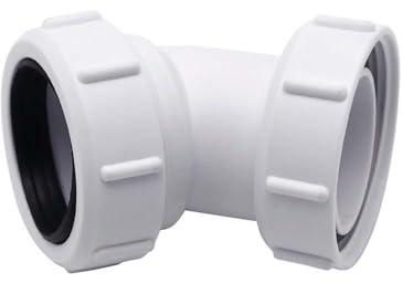 Pipe Connector 40mm 135 Degree PVC Pipe Adapter Bath Waste Pipe Joiner Waste Compression Fittings Plastic Adapter for Pool Sewer