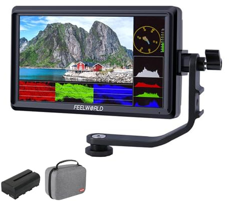 FEELWORLD FW568 V3 Moniteur de Champ pour caméra Photo, 15,2 cm IPS, 1920x1080, HDMI, 450cd/m², Prise en Charge 4K
