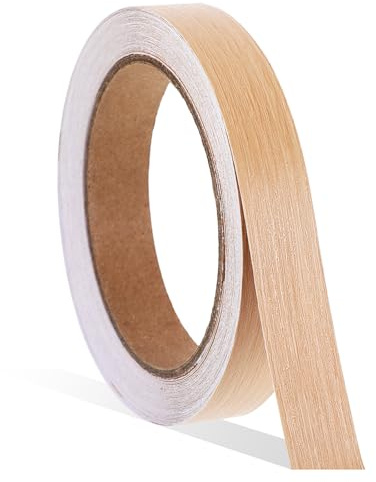 18mm x 10m Melamine Edging Tape,Self-Adhesive Wood Trim Effect Edging Strip for Furniture Worktop Cabinet Desk Shelves Panels,Edge Banding for DIY Wood Restoration & Decoration(Beech)