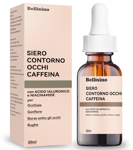 Siero Contorno Occhi alla Caffeina Anti-Età, Contorno Occhi Antirughe con Acido Ialuronico e Niacinamide,per Uomini e Donne (transparente)