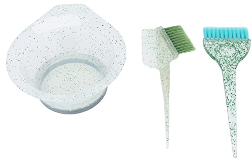 3pcs kit de tinte para el cabello para colorear de pincel lateral colorante mezclando tazón accesorio de peluquería