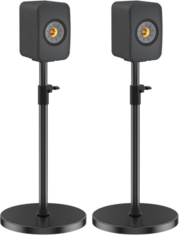 Höhenverstellbare Lautsprecherständer (Paar) für KEF LSX II Lautsprecherständer mit Kabelmanagement – ​​Robuster Surround-Sound-Lautsprecherständer für KEF LSX II Bodenständer, Tragkraft bis zu 13,6kg