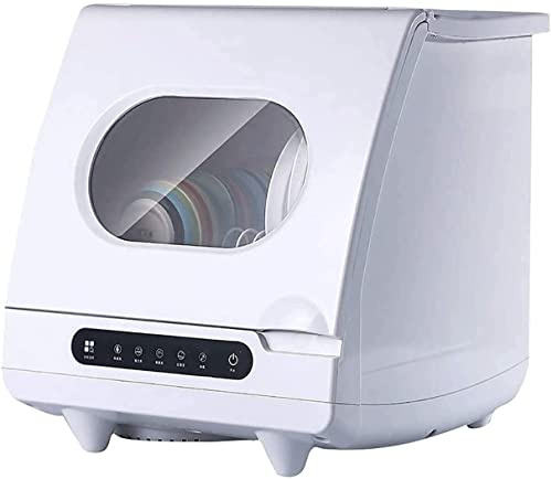 YXYLJOZ Lave-Vaisselle entièrement Automatique encastré, Compact de comptoir, avec démarrage différé - Lave-Vaisselle Portable avec intérieur en Acier Inoxydable