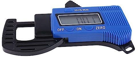 Dilwe Medidor de Calibre de Espesor, Pantalla Digital, Herramienta de Medición de 0-12,7 Mm para Joyería de Papel Metálico, Alta Precisión con Pantalla LCD, Cuerpo de Plástico de Ingeniería Liviano