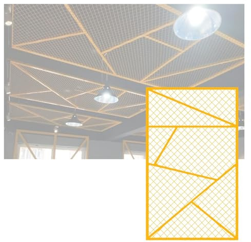 YJEUZCD Metall Gitter Dach Dekorativ Decke Fliesen, Gitterwand Anzeige Stehen, Zimmer Teiler Bildschirm, Kommerziell Büro Räume Hausdach Abdecken Panels(85x100cm)
