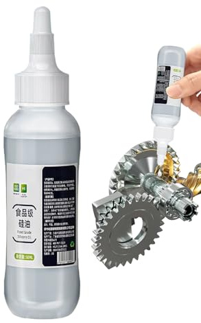 Lubrifiant à l'huile de silicone – 100 ml de graisse imperméable | Machines à lubrifiants de qualité alimentaire | Résistance aux hautes températures | Lubrification fiable, roulements de chaîne, engr