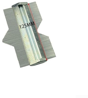 Calibro di contorno per misurazione da 12,7 o 15,2 cm, struttura in metallo per profilazione nella lavorazione del legno, riparazione di carrozzeria e lavorazione dei metalli (125 mm)