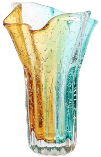 LALAFINA Glass Jug Vase Large Gradient Hydroponic Flower Holder Decorative Glass Vase for Home Décor and Plant Propagation
