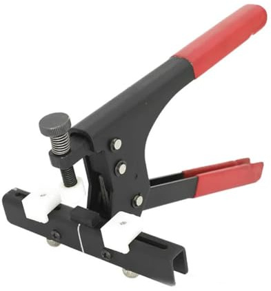 Pinza per rottura vetro resistente, separatore per piastrelle in ceramica per taglio vetro da 3-21 mm, pinze rosse e nere con manopola regolabile
