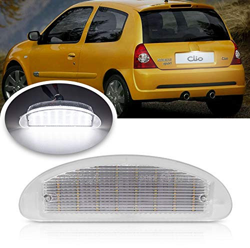 NSLUMO 1X Luz LED para matrícula y número compatible con Ren/ault Twingo I 93-07 Clio MK2 98-06