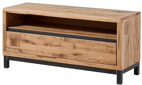 MASSIVMOEBEL24.DE | VILLANDERS TV-Board 120x40x56 Wildeiche geölt, Farbe:Natur geölt, Größe:120x40x56 cm (BxTxH)