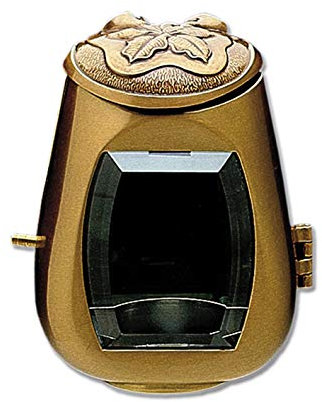 Bronze Grablaterne gold mit Details | Sie suchen eine kleine Grablaterne aus Bronze? URNENGESCHÄFT kann Ihnen eine große Auswahl an hochwertigen Grablichter bieten. Erstklassiger Service ★★★★★