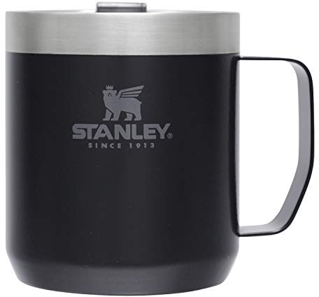 Stanley 09366-014 Classic Vacuum Mug, 12.1 fl oz (0.35 L), Matte Black, Heat Retention, Cold Retention